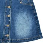 Frye Corset Skirt Women’s Size 2 Button Down Denim Jean Blue Mini Chic Photo 3