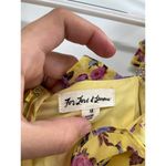 For Love & Lemons Beaumont Yellow Floral Silk Ruched Tie Mini Dress Size Medium Photo 5