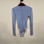 NWT Self Portrait Blue Viscose Knit Bodysuit size small Photo 11