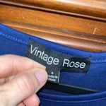 NWT! Vintage Rose “Say Yes” Martini Blouse 18” P2P Blue Photo 8