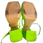 ZARA Neon Green Chunky Platform Strappy Sandals Heels US 8 EU 39 Block Pistachio Photo 14