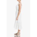 Max Studio Sleeveless Tiered White Midi Dress Photo 1