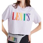 Levi's LEVI’S Pride Rainbow Logo Cropped T Shirt Tee Unisex lavender purple Size XL Photo 0