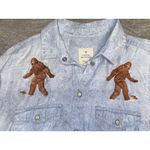 American Eagle Sz S/P Vintage Boyfriend Western Pearl Snap Yetti Cowgirl Photo 4