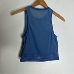 Zyia  Active Blue Polka Dot Mesh Sleeveless Crop Top Small‎ CP Photo 1