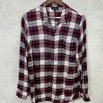 Lucky Brand Plaid Button Shirt Womens Large Red Western 90s Grunge Preppy Casual Photo 0