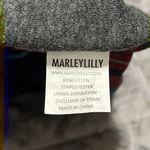 MarleyLilly reversible quilted scarf embroidered LINDA in scarf plaid and gray Photo 6