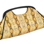 Golden Yellow Black Animal Print Clutch Evening Bag Photo 0