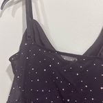 SheIn Black Bodysuit with Rhinestone Accents Photo 4