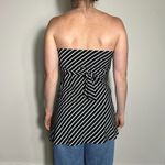 White House | Black Market Y2K  Black White Striped Strapless Mini Dress Top Size S Photo 3