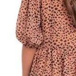 ASOS DESIGN shirred mini tiered smock dress with v neck in spot print Size 6 Photo 1