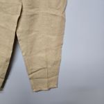 Poetry Women's Linen Tapered Pants Sz 16 US 12 Beige Natural Relaxed Fit Barrel Photo 2