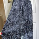 Vintage 90s crushed velvet burnout maxi skirt Blue Size M Photo 10