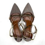 Kurt Geiger London Grey Suede and Gold Metallic Pumps Size 7 Photo 7