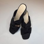 Banana Republic  Black Crossover Heeled Sandal Block Heel Mules Shoes Size 8.5 Photo 1