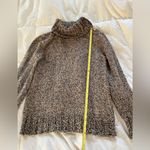 Croft & Barrow  Marled Black and Brown Turtleneck Sweater size small Photo 1