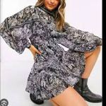 Topshop ASOS Monochrome Floral Print Dress Photo 1