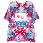 Gildan Cat Lady Tie Dye Tee Size Large Handmade Unisex Pink Blue Purple 144 Photo 0