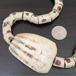 African Venetian Antique Bear Paw Evil Eye Millefiori Glass Trade Beads Necklace Photo 6