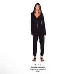 Michael Lauren NWT Revolve x Fargo Zip Up Jumpsuit in Jet Black Photo 7