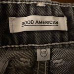 Good American Bombshell Denim Shorts Distressed Frayed Hem Black Wash Size 4/27 Photo 1