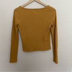Madewell  Ribbed Cardigan Crop Tee Henley Toffee Photo 5