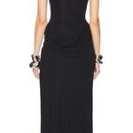 Helsa NWT  Ophelia Highneck Sleeveless Ruched Draped Bodycon Black Maxi Dress SzM Photo 1
