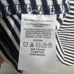 Loft Petite Ribbed Short Sleeve Top Size SP Black White Stripe Scoop Neck Fitted Photo 3