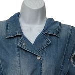 BLANK NYC Womens Sleeveless Belted Blue Denim Jumpsuit Size Large Photo 1