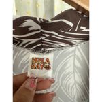 Hula Bay Hawaiian Tropical Leaves Quarter Sleeve Stretchy Open Cardigan Kimono M Brown Size M Photo 4