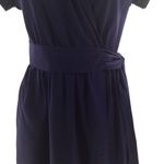 Amy Kuschel Roman Holiday Navy Premium Poplin True Wrap Dress Size XS Photo 9