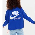 Nike  Pink & Blue Retro Cowl Neck Pullover Windbreaker Jacket Photo 10