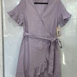 JustFab Ruffle True Wrap Dress Linen Blend Size XXL NWT Photo 6