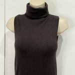 ZARA  Turtleneck Midi Dress Medium Brown Ribbed Bodycon Clean Girl Fall Chic Boho Photo 4