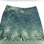 Como Sport Made In Italy Green Victorian Floral Corduroy Pant 6 Boho Chic Hippie Photo 3