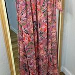 Band of Gypsies pink floral chiffon faux wrap maxi dress Photo 2