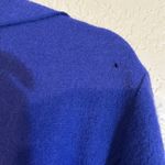 Chico's Women's Blue Wool Blend Open Front Collarless Jacket Blazer Size 3 Flaw Photo 7