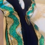 Kaftan Striped Maxi Dress with V Photo 3