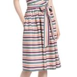1901 NWT  colorful striped midi fit and flare dress Photo 0