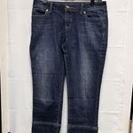 🍁3/$18 Simply Vera Wang Women Size 6 Capri Blue Jeans Straight Wide Hem BFD Photo 2