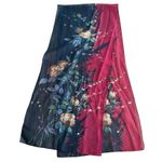 Worthington Floral Chiffon Scarf By  - Red & Black With Gold Rose Pattern Photo 6