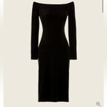 J.Crew  MARIO BELLUCCI Black Velvet Boat neck off shoulder Long Sleeve Dress sz 4 Photo 10