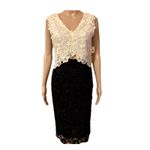 Laundry by Shelli Segal BNWT LAUNDRY BLACK AND WHITE LACE PENCIL COCKTAIL DRESS SIZE US2(AU8) Photo 2