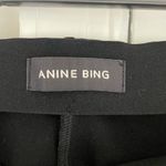 ANINE BING Max Pants Women's Black Straight Leg Split Hem Pants Size 34 2 Luxury Photo 7