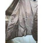 B Collection Women's Bronze Metallic Leather Blazer Jacket XL Lapel Collar‎ Gold Photo 4