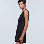 Madewell Black Denim Cap-Sleeve Mini Dress in Tarrybrook Wash Size 2 Photo 2