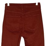 Just Black Denim Jeans Womens 0 24" Rust Orange Crop Demi Flare Casual Colorful Photo 3