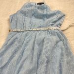 Crystal Doll  Mini Dress Womens M Blue Floral Eyelet‎ Sleeveless Fairy Dollette Photo 7