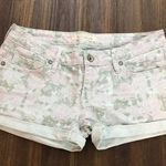 Bullhead Faded Roses Green/Pink Short Denim Shorts Size undefined Photo 0