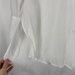 Helmut Lang P / XS Mist Oversized Viscose Button Down Optic White Professional Photo 6